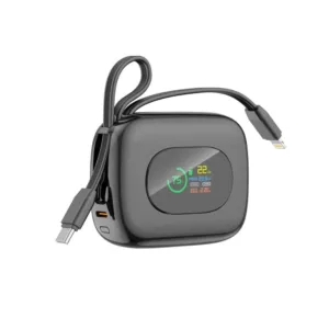 پاوربانک 22.5 وات بودی مدل PB823B ظرفیت 10000 میلی‌آمپرساعت به همراه 2 کابل USB-C و lightning