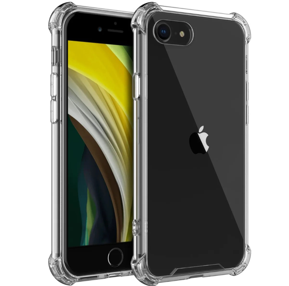 کاور مدل ژله ای مناسب برای گوشی موبایل اپل iphone 7 / 8 / SE2 / SE3 به همراه محافظ لنز دوربین
