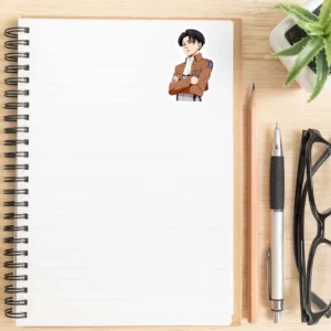استیکر لپ تاپ کارنیکا طرح "انیمه حمله به تایتان لیوای آکرمن مدل Anime Attack on Titan Levi Ackermann-2222032 مجموعه 2 عددی"