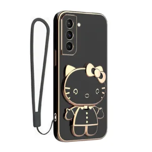 کاور اسپارتان مدل Kitty مناسب برای گوشی موبایل سامسونگ Galaxy S21 FE به همراه بند نگهدارنده