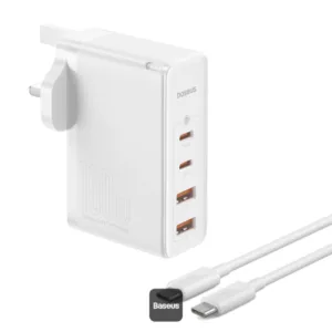 شارژر دیواری 100 وات بیسوس مدل GAN5 PRO 100W به همراه کابل USB-C