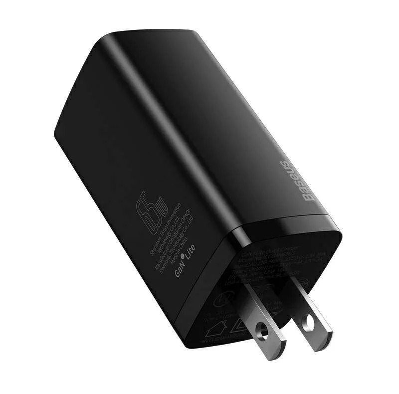 شارژر دیواری باسئوس مدل CCGAN Lite 65W