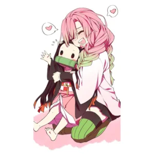 استیکر لپ تاپ و موبایل مدل انیمه طرح شیطان کش نزوکو کامادو demon slayer nezuko kamado کد 239