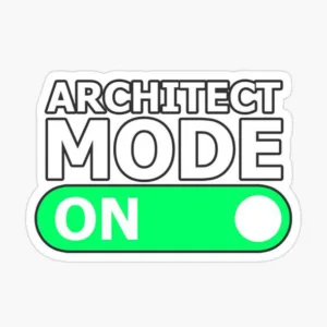 استیکر لپ تاپ مرجانی طرح معماری کد 124