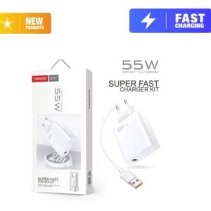شارژر دیواری 55 وات ترانیو مدل EU3-C به همراه کابل USB-C