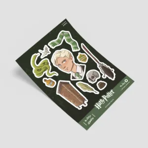 استیکر لپ تاپ و موبایل پیله طرح دراکو مالفوی مدل Draco Malfoy کد SP2 مجموعه 16 عددی