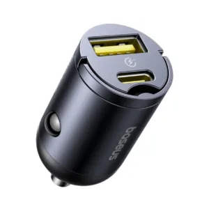 شارژر فندکی 30 وات دو پورت بیسوس مدل Tiny Star VCHXX-UC