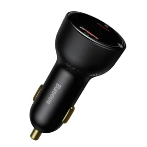 شارژر فندکی باسئوس مدل Digital Display PPS 100W به همراه کابل تبدیل USB-C