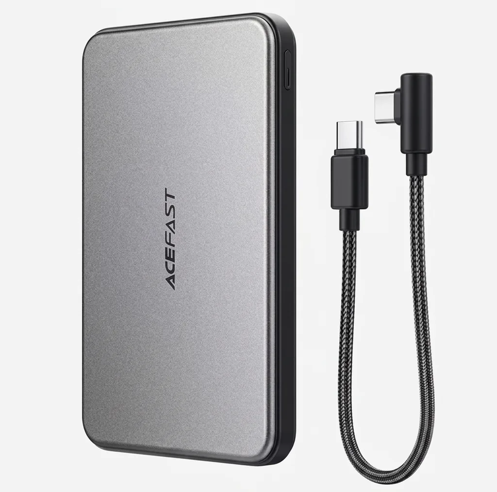 پاوربانک بی سیم 20 وات ایس فست مدل M30 ظرفیت 5000 میلی‌آمپرساعت به همراه کابل USB-C