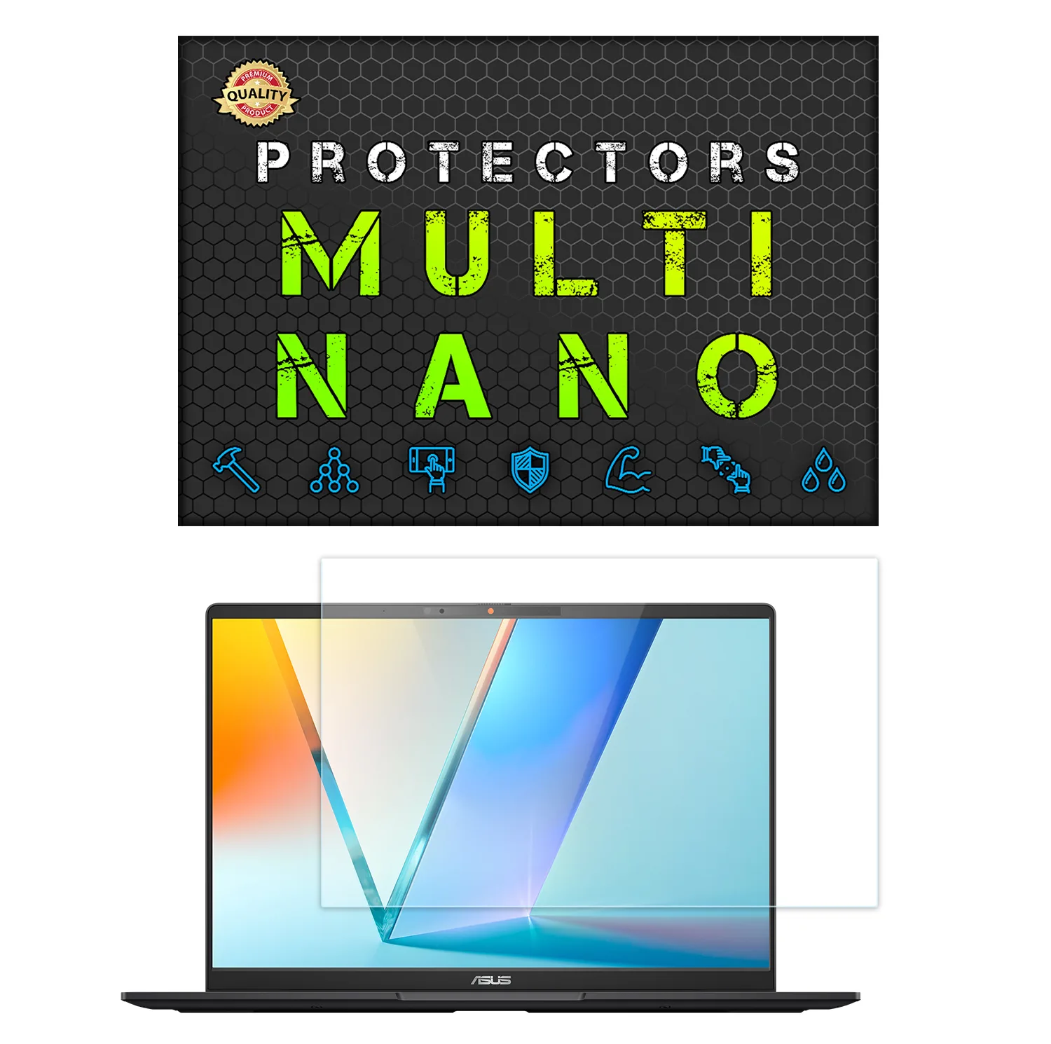 محافظ صفحه نمایش شفاف مولتی نانو مدل X-S1N مناسب برای لپ تاپ ایسوس VivoBook S14 Q423 14 inch 2024