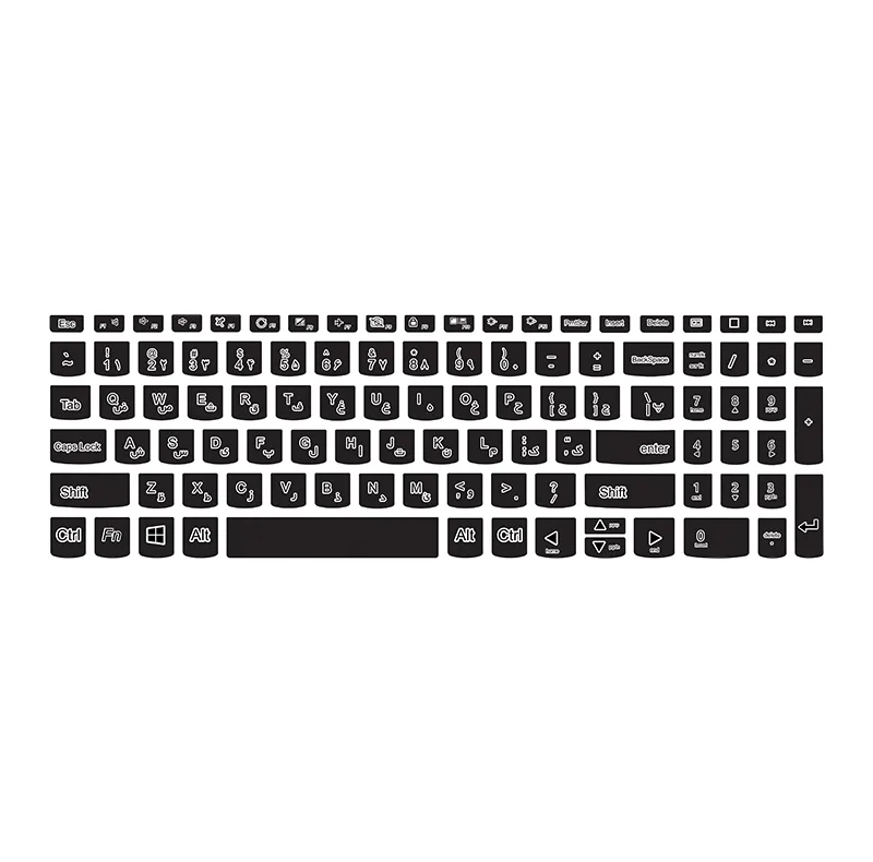 برچسب حروف فارسی کیبورد توییجین و موییجین مدل black 01 مناسب برای لپ تاپ لنوو IdeaPad L340 15IRH