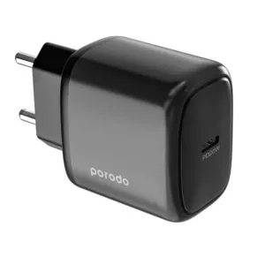 شارژر دیواری ۲۰ وات پرودو مدل PD-20WEUCC-BK به همراه کابل تبدیل USB-C