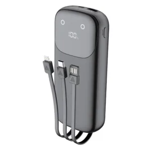 پاوربانک 22.5 وات بودی مدل PB083B1 ظرفیت 10000 میلی‌آمپرساعت به همراه سه کابل USB-A، USB-C و لایتنینگ