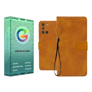 کیف کلاسوری گرین گارد طرح چرمی مدل Landing مناسب برای گوشی موبایل سامسونگ Galaxy A51 به همراه بند آویز