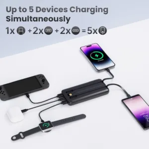 پاوربانک 5 وات مدل HX100H5 ظرفیت 13800 میلیآمپرساعت
