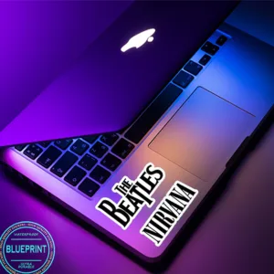 استیکر لپ تاپ بلوپرینت طرح راک مدل Rock Bands کد BLP1002 مجموعه 25 عددی
