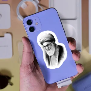 استیکر لپ تاپ پیکسل میکسل مدل رهبری آیت الله خامنه ای مجموعه 4 عددی