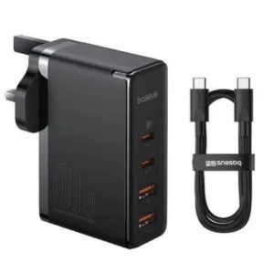شارژر دیواری 100 وات بیسوس مدل GAN5 PRO 100W به همراه کابل USB-C
