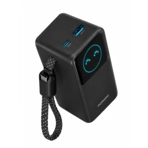 پاوربانک 100 وات پرودو مدل POLO PBFCH0102 ظرفیت 10000 میلی‌آمپرساعت به همراه کابل USB-C