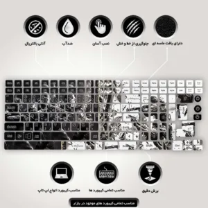 برچسب حروف فارسی کیبورد مدل Gaming کد K-126
