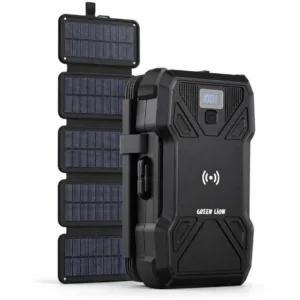 پاوربانک بیسیم 20 وات گرین لاین مدل GNSOL5PN30BK ظرفیت 30000 میلیآمپرساعت