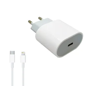 شارژر دیواری ۲۰ وات مدل USB-C به همراه کابل لایتنینگ