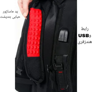 کوله پشتی لپ تاپ مدل Koo-ANTmstf مناسب برای لپ تاپ 15 تا 17 اینچی
