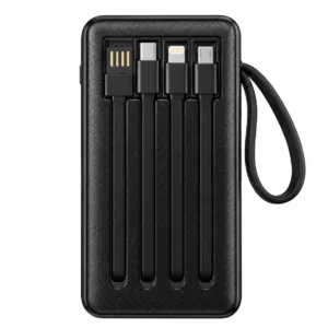 پاوربانک 15 وات وندنس مدل PB058 ظرفیت 10000 میلی‌آمپرساعت به همراه کابل USB-C، لایتنینگ و Micro USB