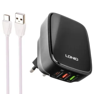 شارژر دیواری 32 وات الدینیو مدل Q334 به همراه کابل USB-C
