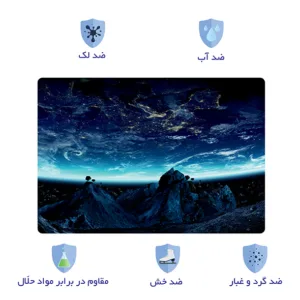 استیکر لپ تاپ توییجین و موییجین طرح Space کد 163 مناسب برای لپ تاپ 15.6 اینچ به همراه برچسب حروف فارسی کیبورد