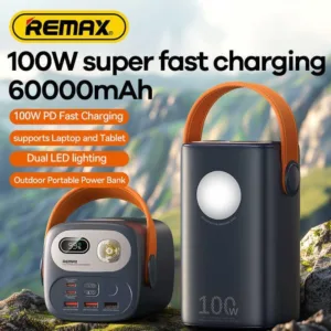 پاوربانک ریمکس مدل RPP-100 ظرفیت 60000 میلی آمپر ساعت