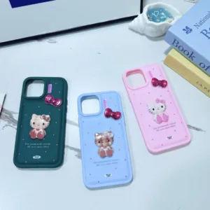 کاور عمو قاب مدل کیتی عروسکی مناسب برای گوشی موبایل اپل Iphone 13 / 14