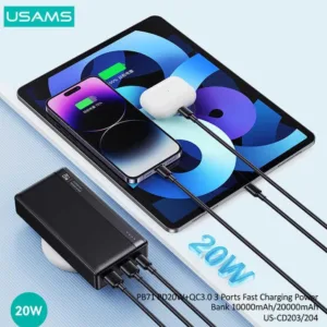 پاوربانک یوسمز مدل CD204 ظرفیت 20000 میلی آمپر ساعت