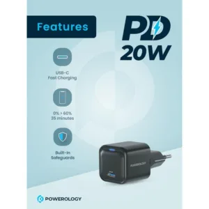 شارژر دیواری 20 وات پاورولوجی مدل PWCUQC015