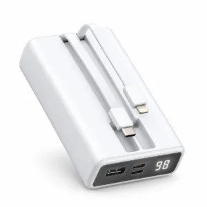 پاوربانک 30 وات روموس مدل PAC20-Pro ظرفیت 20000 میلی‌آمپرساعت به همراه کابل USB-C و لایتنینگ