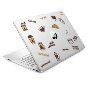 استیکر لپ تاپ و موبایل طرح قهوه کد 5032310 مجموعه 23 عددی
