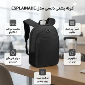 کوله پشتی لپ تاپ دلسی مدل ESPLAINADE کد 394262250 مناسب برای لپ تاپ 16 تا 17 اینچی