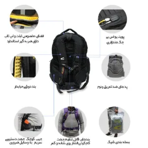 کوله پشتی لپ تاپ کمل اکتیو کد 3521 مناسب برای لپ تاپ 15.6 اینچی