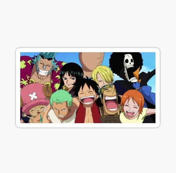 استیکر لپ تاپ و موبایل گوفی طرح انیمه وان پیس مدل one piece group 1
