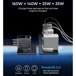 شارژر دیواری 140 وات سه پورت انکر مدل A2687