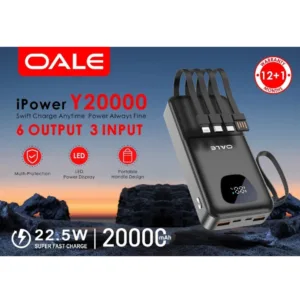 پاوربانک 22.5 وات اوالی مدل iPower Y20000 ظرفیت 20000 میلیآمپرساعت