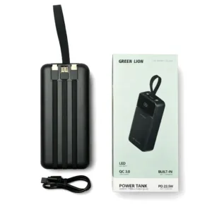 پاوربانک 22.5 وات گرین لاین مدل TANK 30000 mah ظرفیت 30000 میلیآمپرساعت