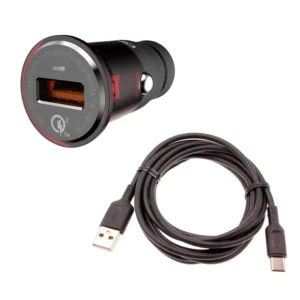 شارژر فندکی الدینیو مدل C304Q به همراه کابل تبدیل USB-C