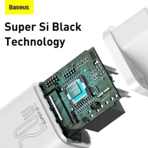 شارژر دیواری باسئوس مدل TZCCSUP-20W به همراه کابل تبدیل لایتنینگ
