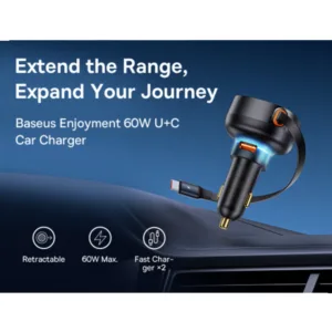 شارژر فندکی 60 وات بیسوس مدل CCTXP-UC