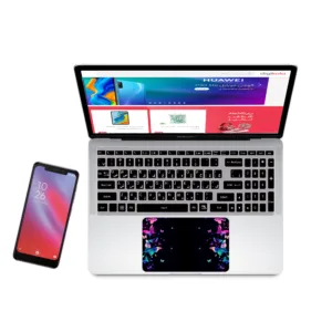 استیکر لپ تاپ کد but-02 به همراه برچسب حروف فارسی کیبورد