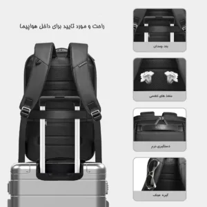 کوله پشتی لپ تاپ آلوا مدل BANGE-7267 مناسب برای لپ تاپ تا 15.6 اینچی