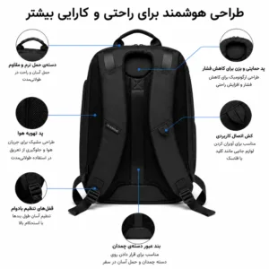 کوله پشتی بنج مدل L02 مناسب برای لپ تاپ 15.6 اینچی