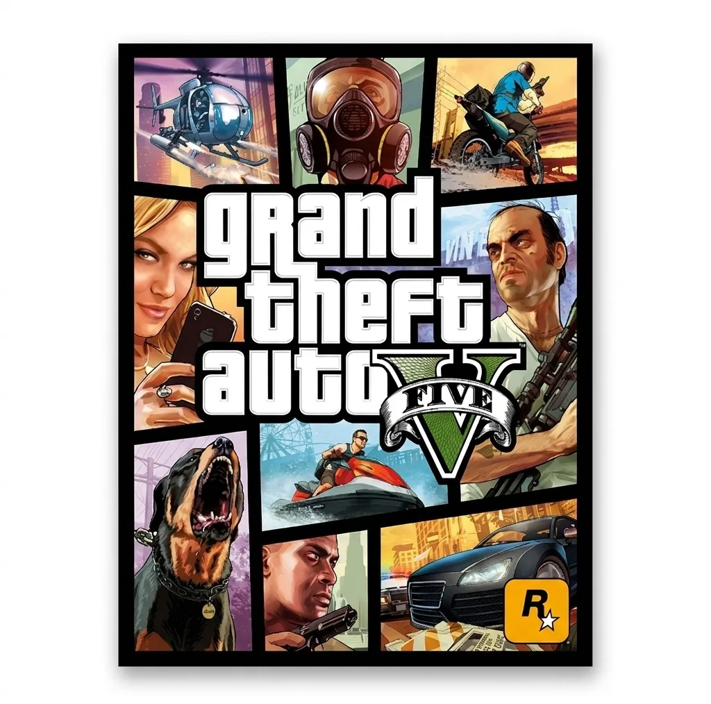 استیکر لپ تاپ کالامیکس طرح بازی جی تی ای مدل gta v