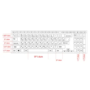 استیکر لپ تاپ توییجین و موییجین طرح هندسی کد 16 مناسب برای لپ تاپ 15.6 اینچ به همراه برچسب حروف فارسی کیبورد